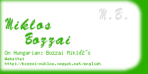 miklos bozzai business card